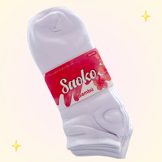 3 pares de calcetines blancos cortos