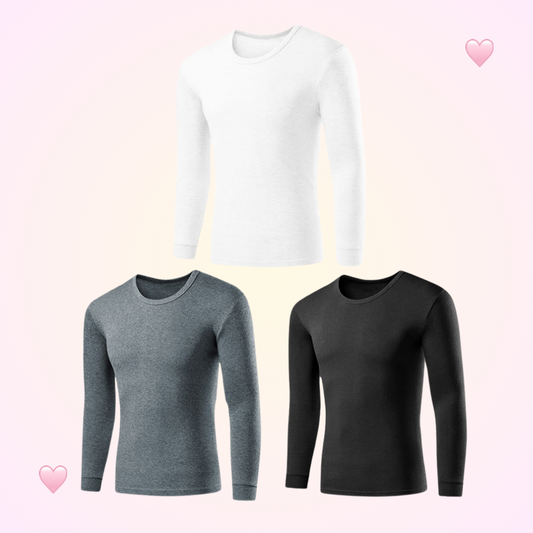 Camiseta hombre manga larga con 90% algodón